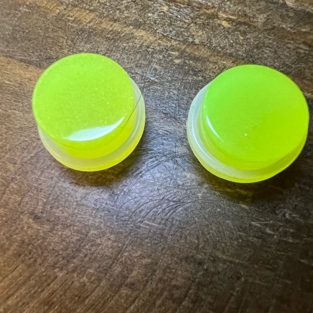 Yellow gauges body jewelry